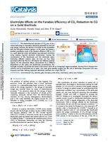Electrolyte effects on the faradaic efficiency of CO2 reduction to CO on a gold electrode