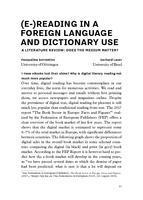 (E-)Reading in a foreign language and dictionary use
