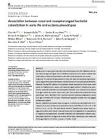 Association between nasal and nasopharyngeal bacterial colonization in early life and eczema phenotypes