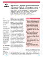 Filgotinib versus placebo or adalimumab in patients with rheumatoid arthritis and inadequate response to methotrexate