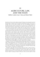 Agriculture, Law, and the State