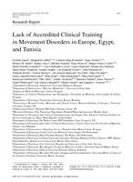 Lack of accredited clinical training in movement disorders in Europe, Egypt, and Tunisia