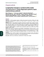 Longitudinal changes in cerebral white matter microstructure in newly diagnosed systemic lupus erythematosus patients