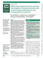 White matter hyperintensities associate with cognitive slowing in patients with systemic lupus erythematosus and neuropsychiatric symptoms