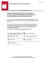 Physical therapy in patients with systemic sclerosis