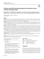 Skull base repair following endonasal pituitary and skull base tumour resection