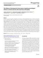 The influence of perioperative interventions targeting psychological distress on clinical outcome after total knee arthroplasty