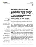 Photochemical internalization enhanced vaccination is safe, and gives promising cellular immune responses to an HPV peptide-based vaccine in a phase I clinical study in healthy volunteers