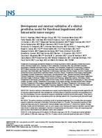 Development and external validation of a clinical prediction model for functional impairment after intracranial tumor surgery