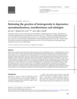 Reviewing the genetics of heterogeneity in depression