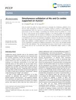 Simultaneous sulfidation of Mo and Co oxides supported on Au(111)