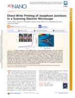 Direct-write printing of Josephson junctions in a scanning electron microscope