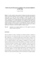 Cadres de protection pour les réfugiés et les personnes déplacées en RDCongo