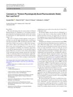 Comment on: "Preterm Physiologically Based Pharmacokinetic Model, Part I and Part II"