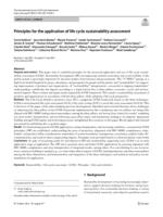Principles for the application of life cycle sustainability assessment