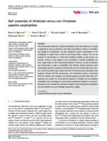 Self-assembly of thiolated versus non-thiolated peptide amphiphiles