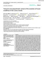 Temporal and palaeoclimatic context of the evolution of insular woodiness in the Canary Islands