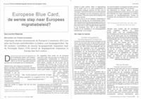 Europese Blue Card, de eerste stap naar Europees migratiebeleid?