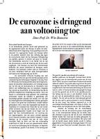 De eurozone is dringend aan voltooiing toe