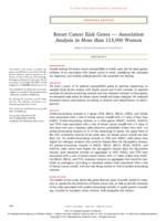 Breast cancer risk genes