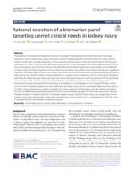 Rational selection of a biomarker panel targeting unmet clinical needs in kidney injury