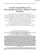 Genetic susceptibility loci in genomewide association study of cluster headaches