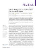 Effects of fatty acids on T cell function
