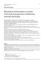 Blood-derived biomarkers correlate with clinical progression in Duchenne muscular dystrophy