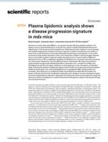 Plasma lipidomic analysis shows a disease progression signature in mdx mice