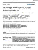 Does non-invasive prenatal testing affect the livebirth prevalence of Down syndrome in the Netherlands?