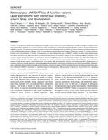 Heterozygous ANKRD17 loss-of-function variants cause a syndrome with intellectual disability, speech delay, and dysmorphism