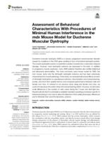 Assessment of behavioral characteristics with procedures of minimal human interference in the mdx Mouse Model for Duchenne muscular dystrophy