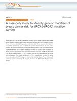 A case-only study to identify genetic modifiers of breast cancer risk for BRCA1/BRCA2 mutation carriers