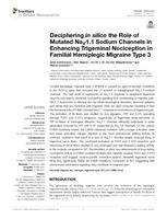 Deciphering in silico the role of mutated Na(V)1.1 sodium channels in enhancing trigeminal nociception in familial hemiplegic migraine type 3