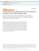A CSB-PAF1C axis restores processive transcription elongation after DNA damage repair