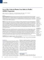 Use of the urine-to-plasma urea ratio to predict ADPKD progression