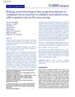 Biology and technology in the surgical treatment of malignant bone tumours in children and adolescents, with a special note on the very young