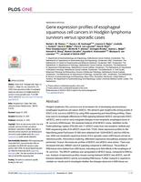 Gene expression profiles of esophageal squamous cell cancers in Hodgkin lymphoma survivors versus sporadic cases