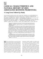Clinical characteristics and natural history of RHO-associated retinitis pigmentosa