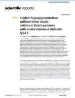 Evident hypopigmentation without other ocular deficits in Dutch patients with oculocutaneous albinism type 4