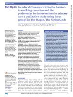 Gender differences within the barriers to smoking cessation and the preferences for interventions in primary care a qualitative study using focus groups in The Hague, The Netherlands