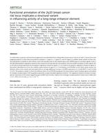 Functional annotation of the 2q35 breast cancer risk locus implicates a structural variant in influencing activity of a long-range enhancer element