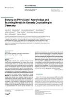 Survey on physicians' knowledge and training needs in genetic counseling in Germany