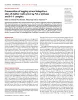 Preservation of lagging strand integrity at sites of stalled replication by Pol alpha-primase and 9-1-1 complex