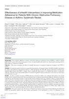 Effectiveness of eHealth interventions in improving medication adherence for patients with chronic obstructive pulmonary disease or asthma: systematic review