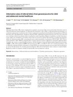 Informative value of referral letters from general practice for child and adolescent mental healthcare