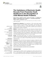 The usefulness of electronic health records from preventive youth healthcare in the recognition of child mental health problems