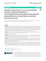 Baseline characteristics and comparability of older multimorbid patients with polypharmacy and general practitioners participating in a randomized controlled primary care trial