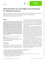 PHF6 promotes non-homologous end joining and G2 checkpoint recovery