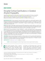 Occipital cortical calcifications in cerebral amyloid angiopathy